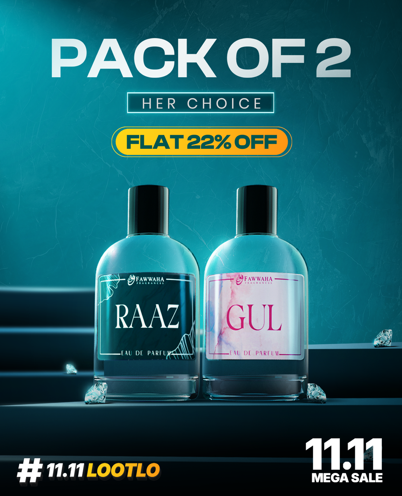 PACK OF 2 DEAL HER CHOICE 100ML