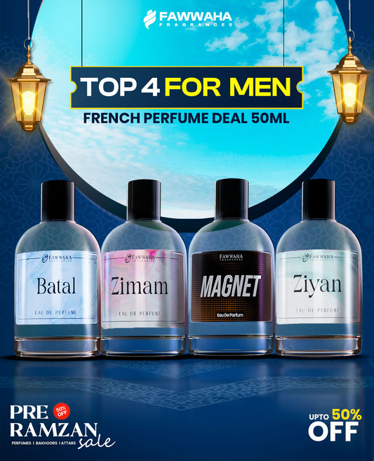 Top 4 Men's French Perfumes 50 ML