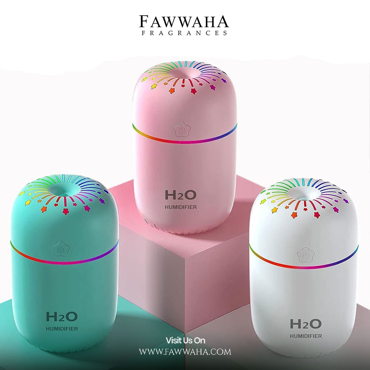 H2O Humidifier With LED Night Light