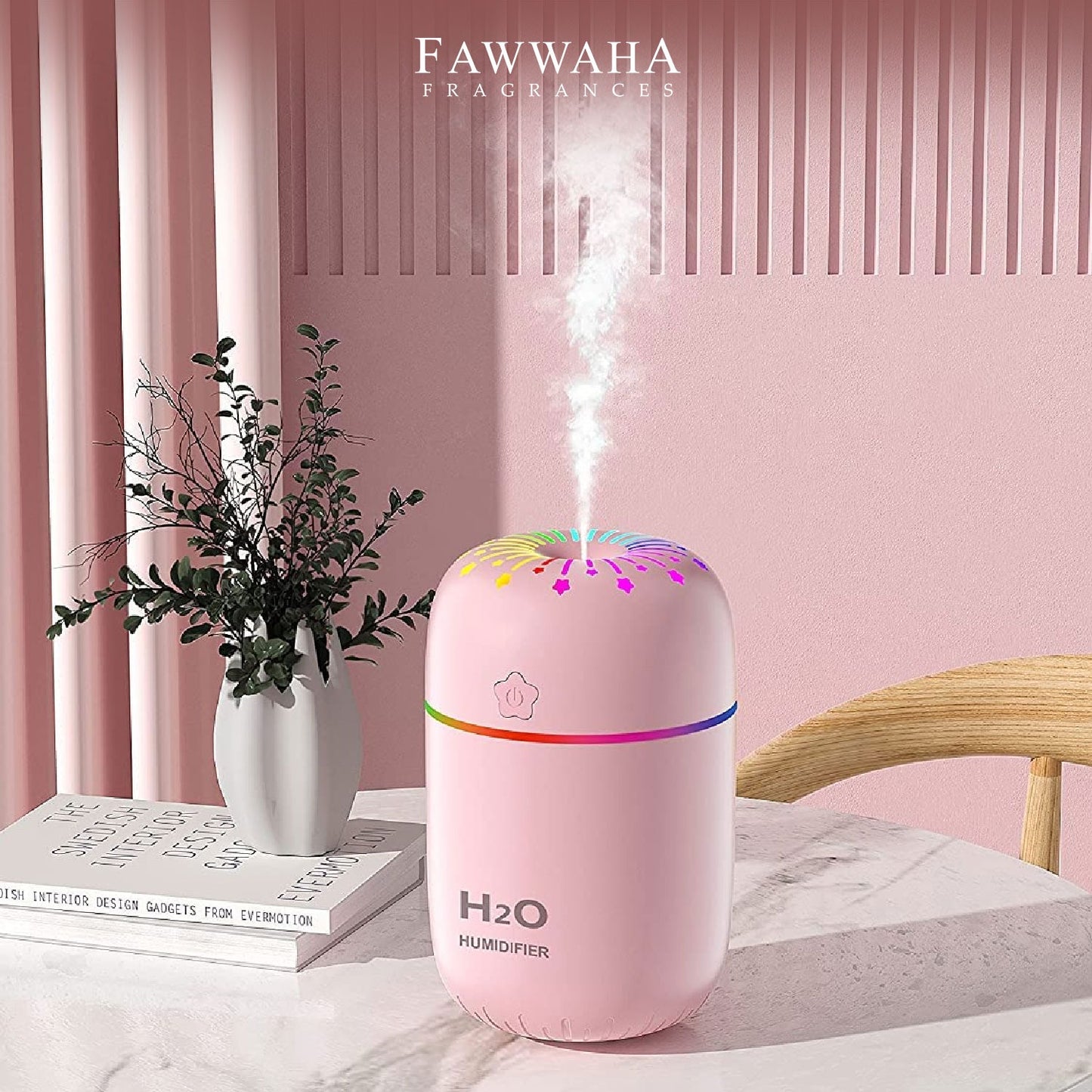 H2O Humidifier With LED Night Light