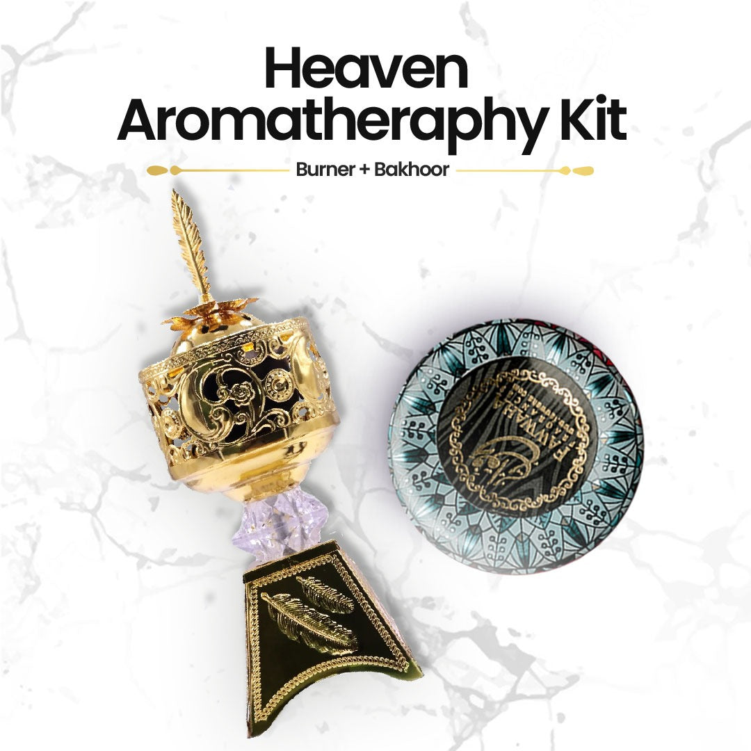 Heaven Aromatherapy Kit  (Bakhoor ul Kaaba + Arabian Burner) 🌙