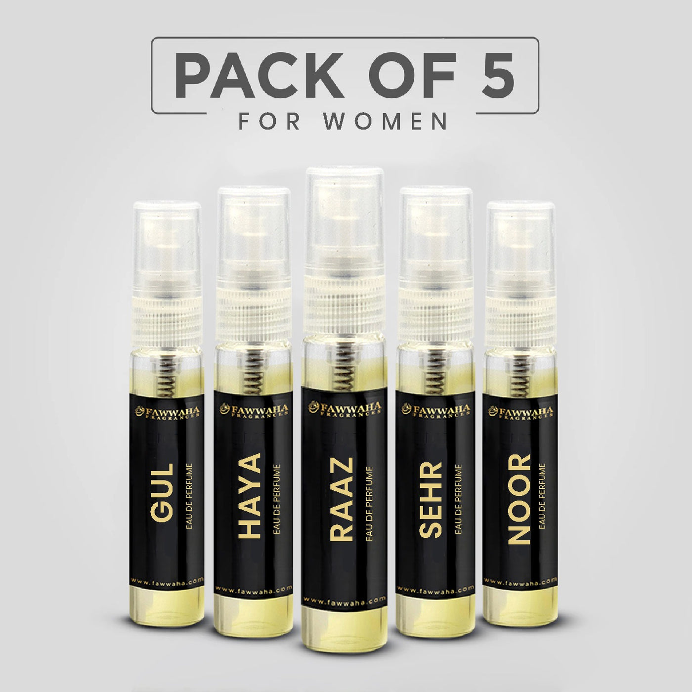 Pack of 5 Deal French Spray Testers  5 ml (For Women)