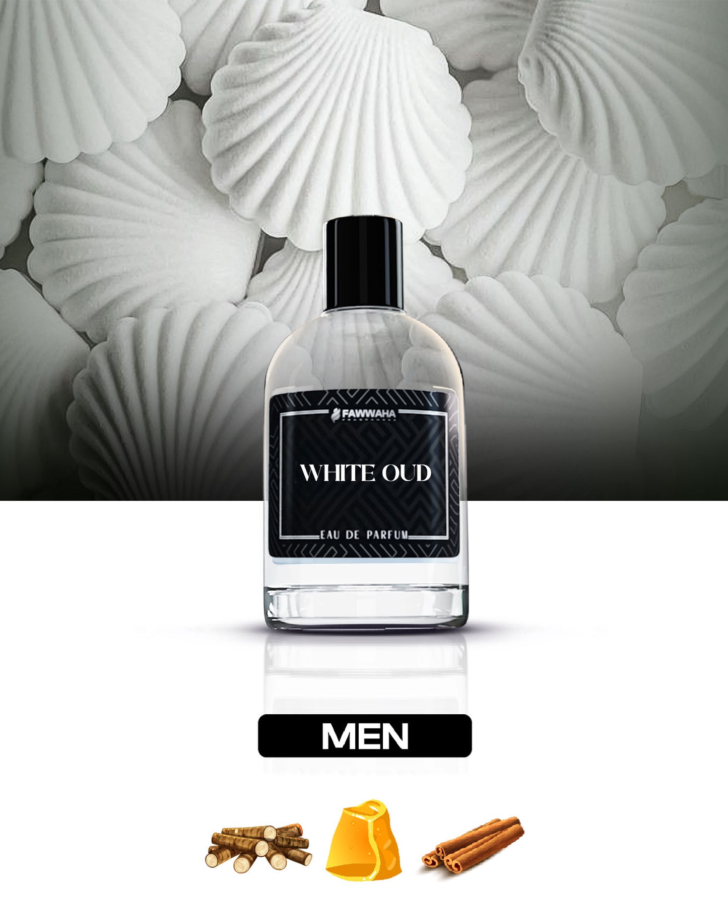 White Oud Perfume – A light and elegant fragrance with creamy vanilla, sandalwood, and soft musk for a subtle yet luxurious oud experience