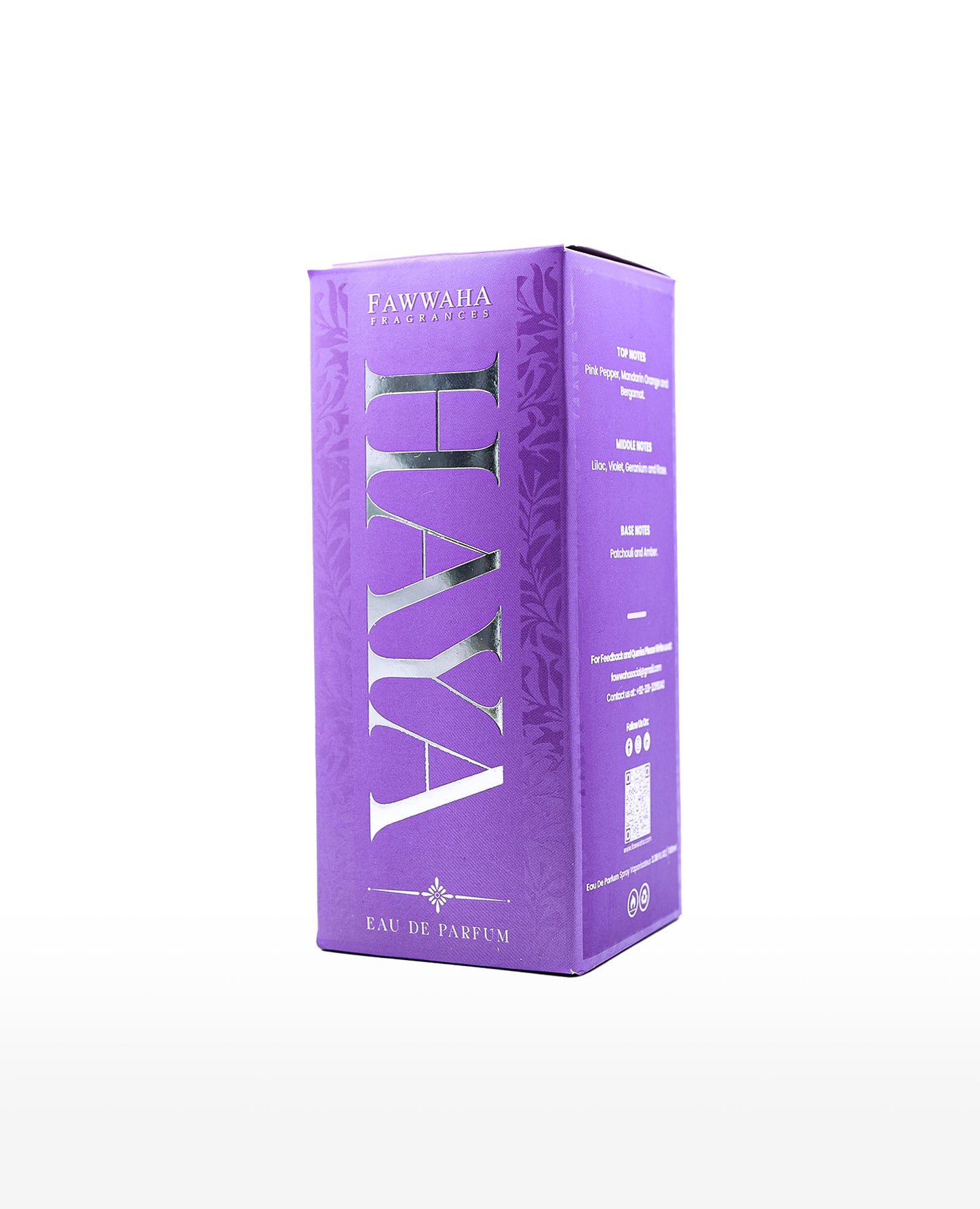 HAYA by Fawwaha – A long-lasting, non-alcoholic perfume for women with a vibrant opening of pink pepper, mandarin orange, and bergamot, a sweet floral middle, and a rich, warm base, inspired by Gucci Guilty