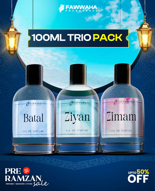 TRIO PACK DEAL OF 3 LIGHT PERFUMES 100ML